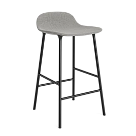 Form barstol 65 cm polstret stål & krom