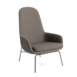 Era loungestol høj stål & krom
