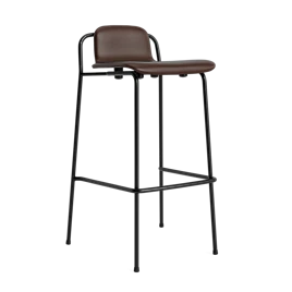 Studio barstol 75 cm polstret stål
