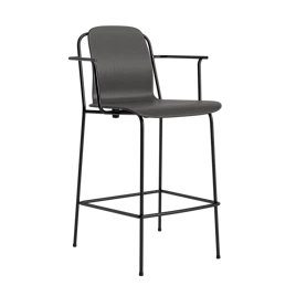 Studio barstol m. armlæn 65 cm stål