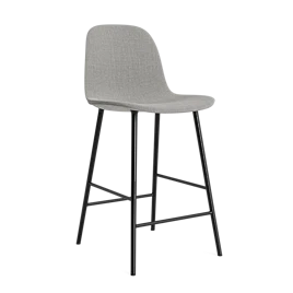 Form barstol 65 cm. polstret, stål