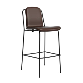 Studio barstol 75 cm frontpolstret stål