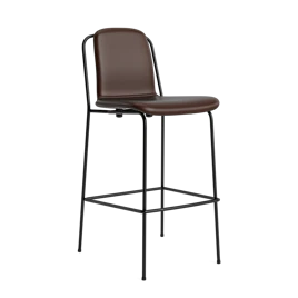Studio barstol 75 cm fuldpolster stål