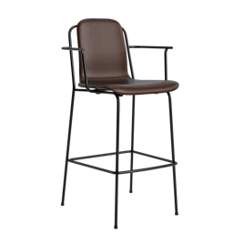 Studio barstol m. armlæn 75 cm polster