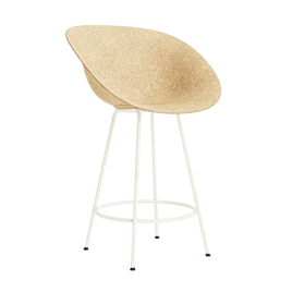 Mat barstol m. armlæn 65 cm stål