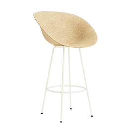 Mat barstol m. armlæn 75 cm stål
