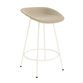 Mat barstol 65 cm frontpolstret stål