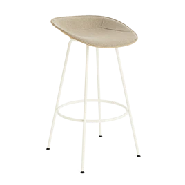 Mat barstol 75 cm frontpolstret stål