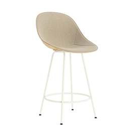Mat barstol 65 cm frontpolstret stål