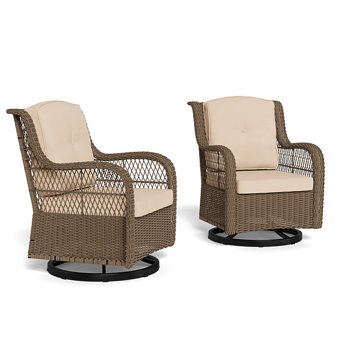 Wicker glider chair online set