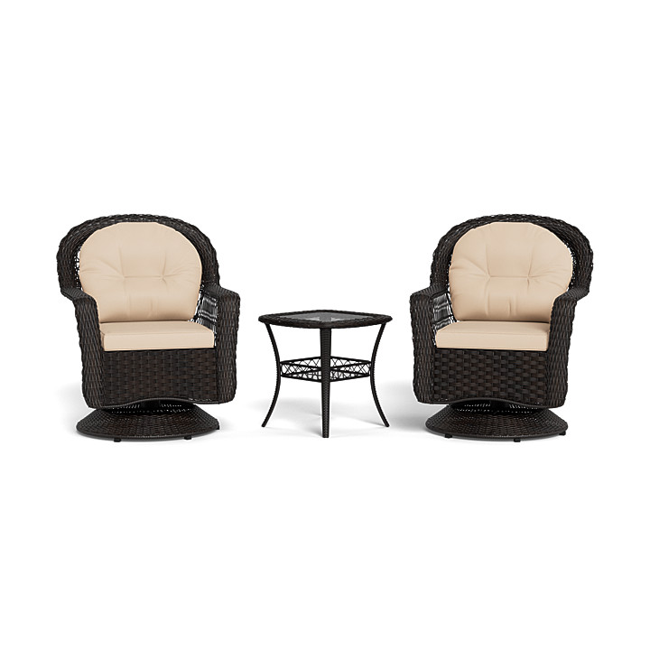 Swivel wicker chair online set