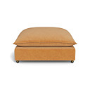 Montauk Ottoman with Casters Graceland, Performance Blend / Sorrell