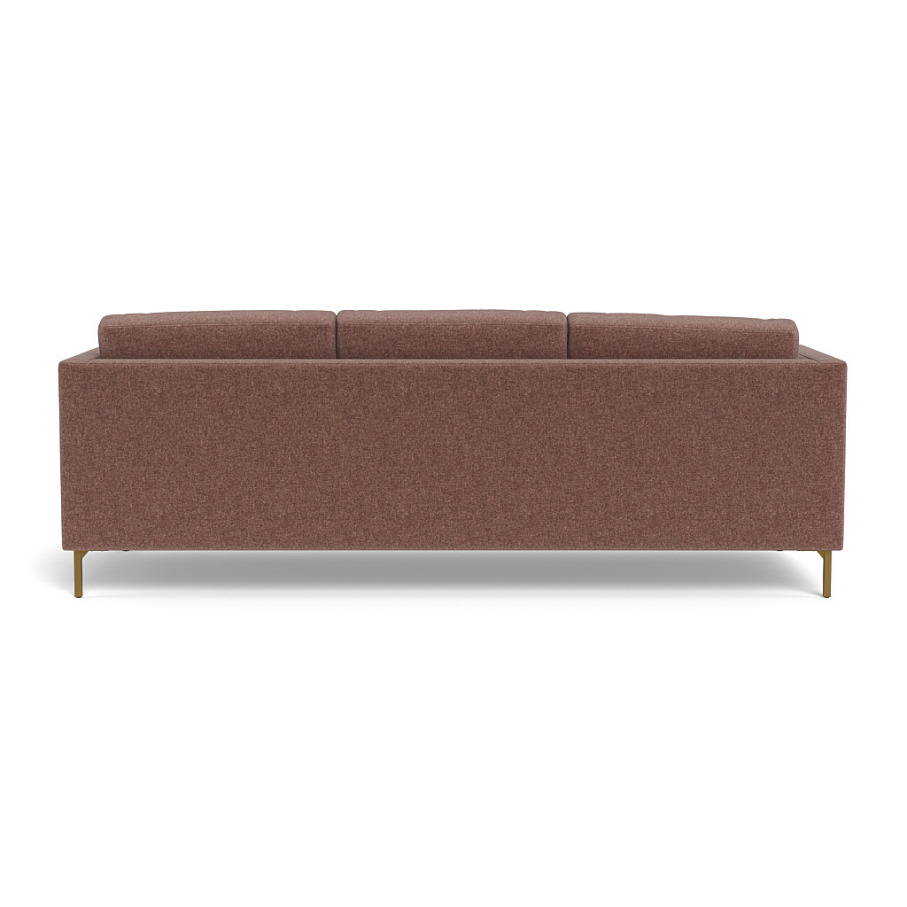 Boutique 88" Three Seat Sofa Brussells, Textured Velvet / Rosewood