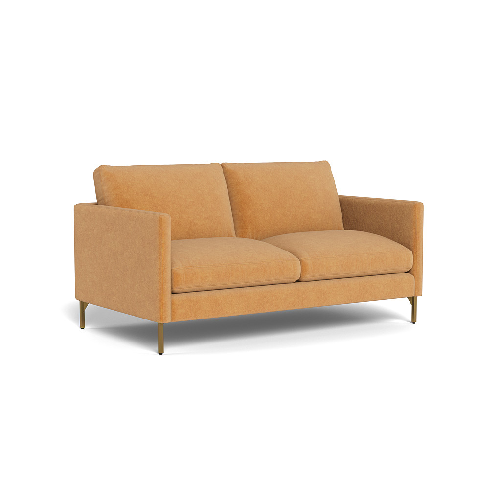 Hannah 86" Two Seat Sofa w/ Brass Legs Vance, Luxe Velvet / Gold