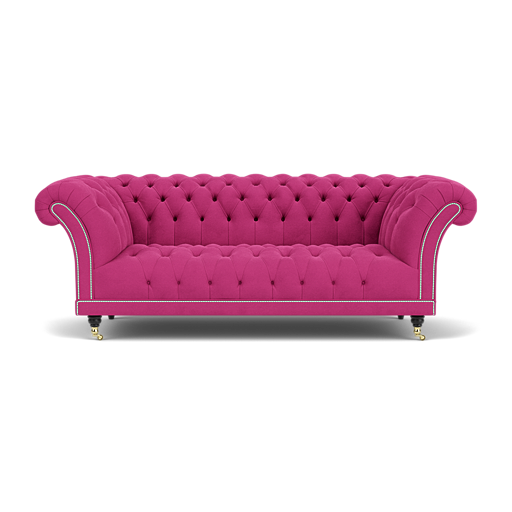 Our Goodwood Chesterfield Sofa in Plush Peony