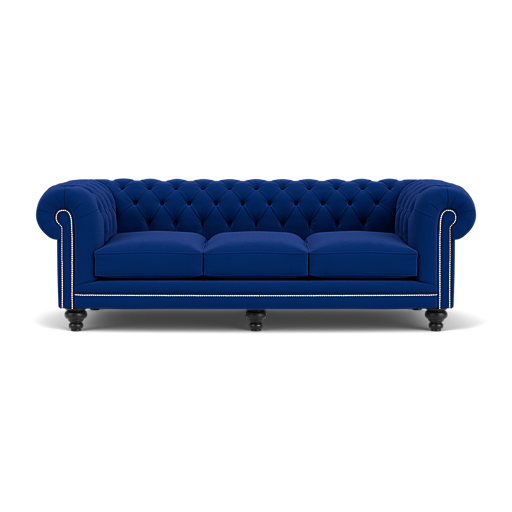 Our Hampton Chesterfield Sofa in Amalfi Royal Blue