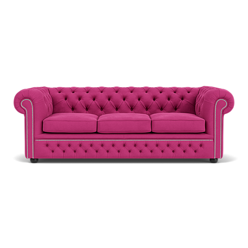 Our Holyrood Chesterfield Sofa in Plush Peony