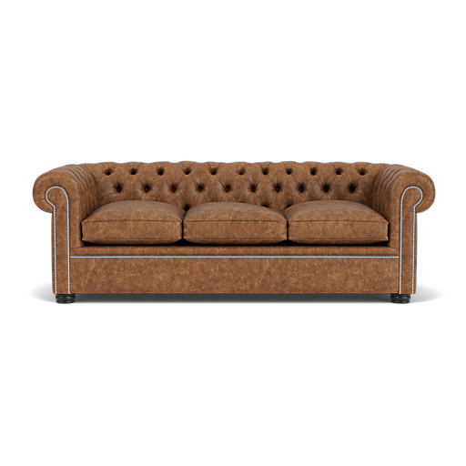 Our London Chesterfield Sofa in Dune Tan