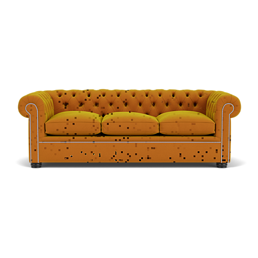 Our London Chesterfield Sofa in Tango Maize