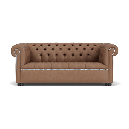Our Manhattan Chesterfield Sofa in Cracked Wax Tobacco