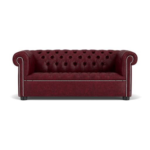 Our Manhattan Chesterfield Sofa in Vintage Oxblood
