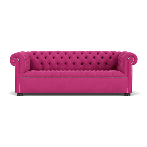 Our Manhattan Chesterfield Sofa in Plush Peony