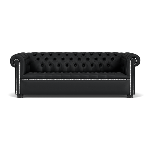Our Manhattan Chesterfield Sofa in Vesuvio Black