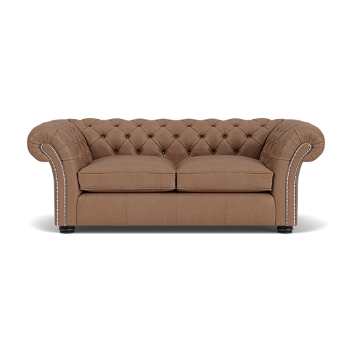Our Wandsworth Chesterfield Sofa in Cracked Wax Tobacco