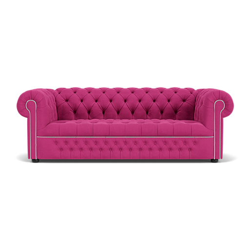 Our Windsor Chesterfield Sofa in Plush Peony