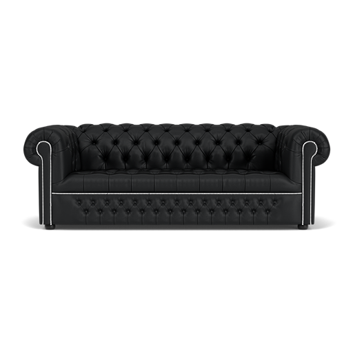 Our Windsor Chesterfield Sofa in Vesuvio Black