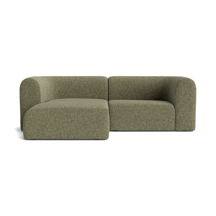 Berg 3 Seater LHF Chaise Sofa - Fleck Olive