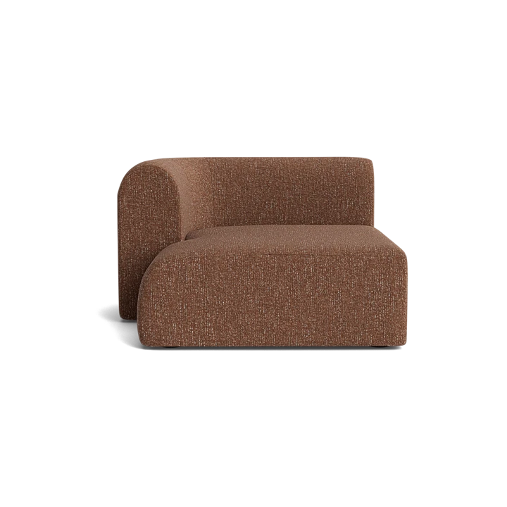 Berg Left Chaise Module - Fleck Rust
