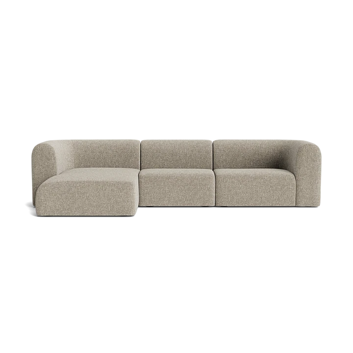 Berg 4 Seater LHF Chaise Sofa - Fleck Smoke