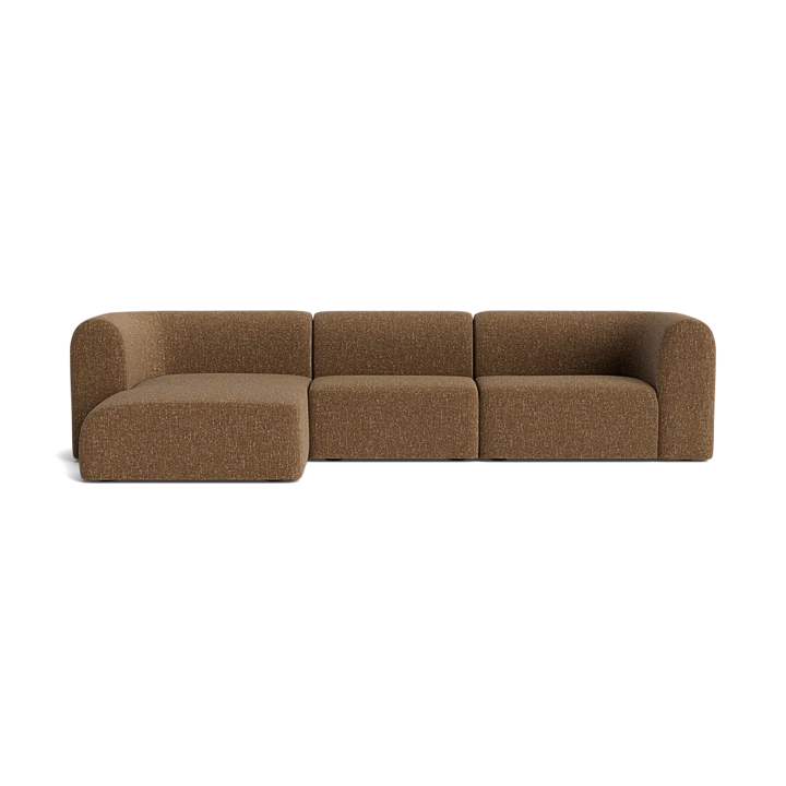 Berg 4 Seater LHF Chaise Sofa - Fleck Ginger