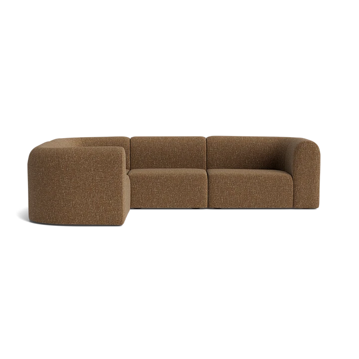 Berg LHF Closed Chaise Sofa - Fleck Ginger