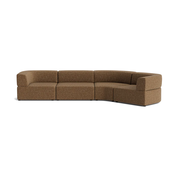 Stretch Closed Angle Sofa - Fleck Ginger