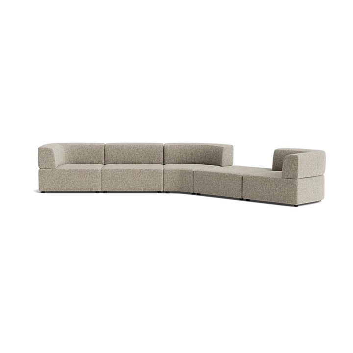 Stretch Large Angled Gap Sofa - Fleck Smoke