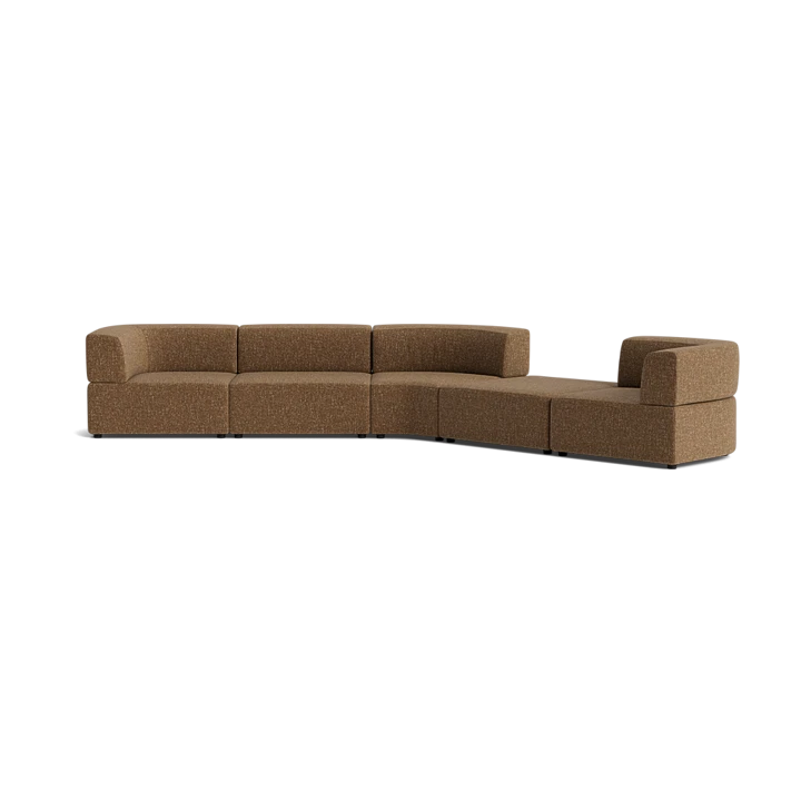 Stretch Large Angled Gap Sofa - Fleck Ginger
