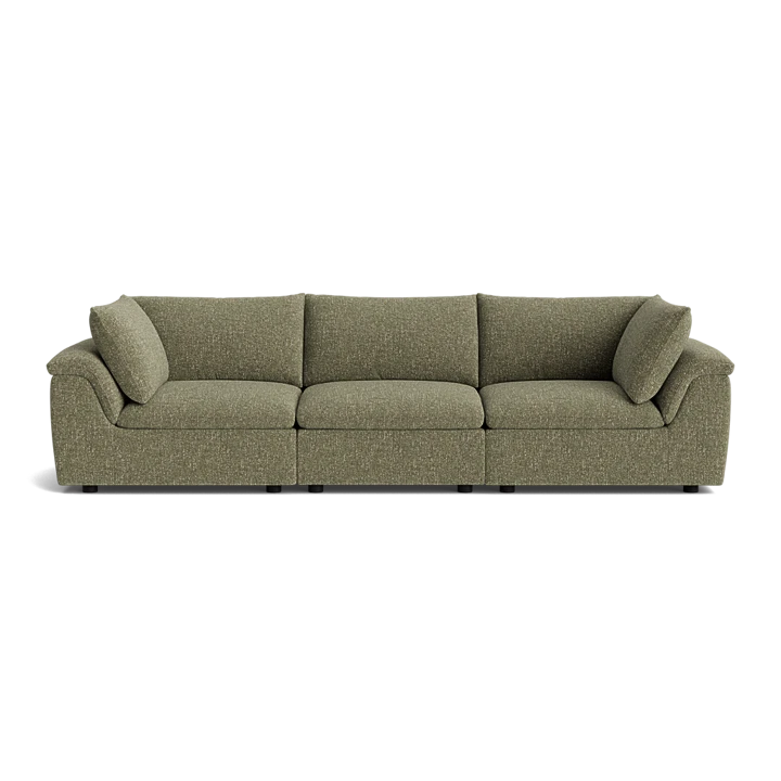 Melt 4 Seater Sofa - Fleck Olive
