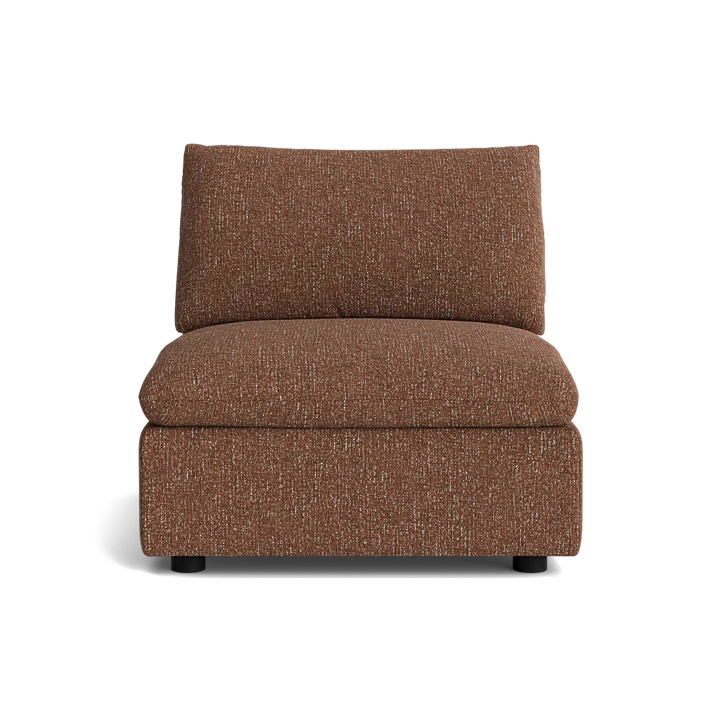 Melt Armless Middle Sofa Module - Fleck Rust