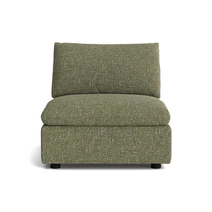 Melt Armless Middle Sofa Module - Fleck Olive