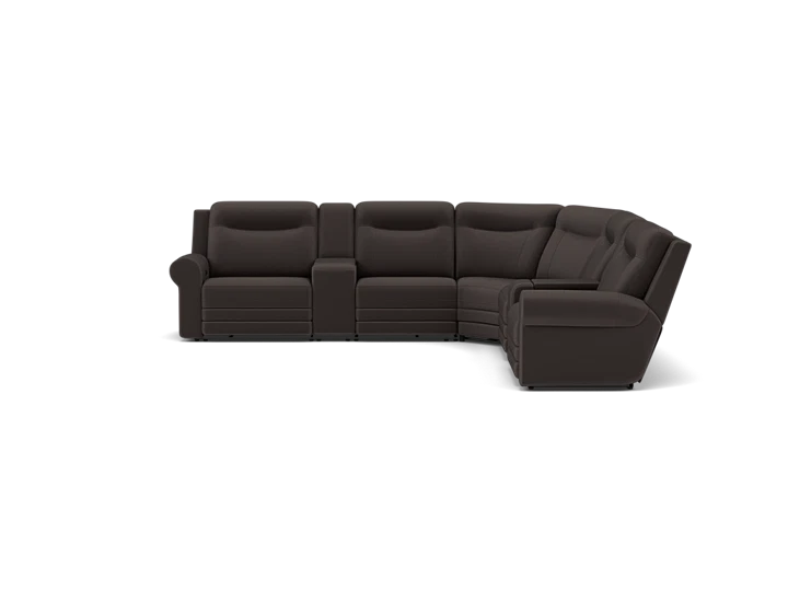 Candice 7-Pc. Leather Power Headrest Zero Gravity Reclining Modular