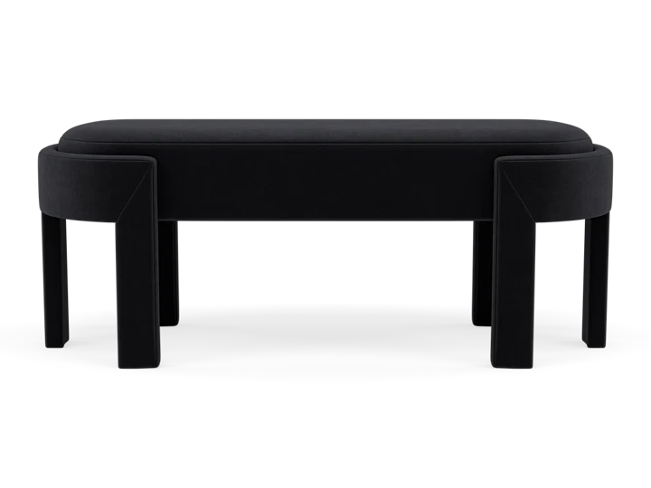Marilyn Black Velvet Bench