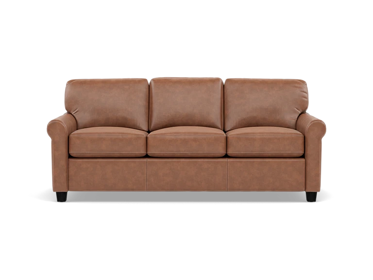 Sacramento Leather Small Sock Arm Sofa