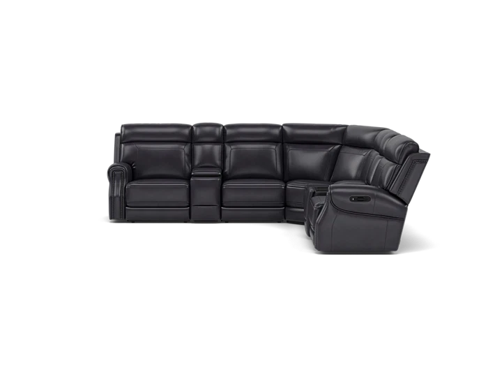 Kinston 7Pc Leather Fully Loaded Zero Gravity Reclining Modular With Heat, Massage & Chargers