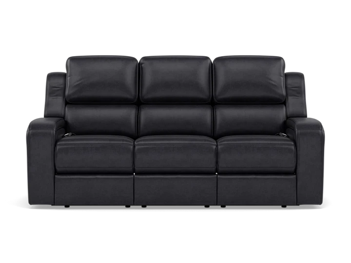 Liam Leather Fully Loaded Zero Gravity Reclining Sofa With Drop Table, Massage & Immersive Audio