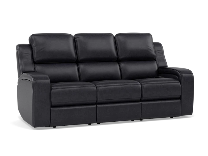 Liam Leather Fully Loaded Zero Gravity Reclining Sofa With Drop