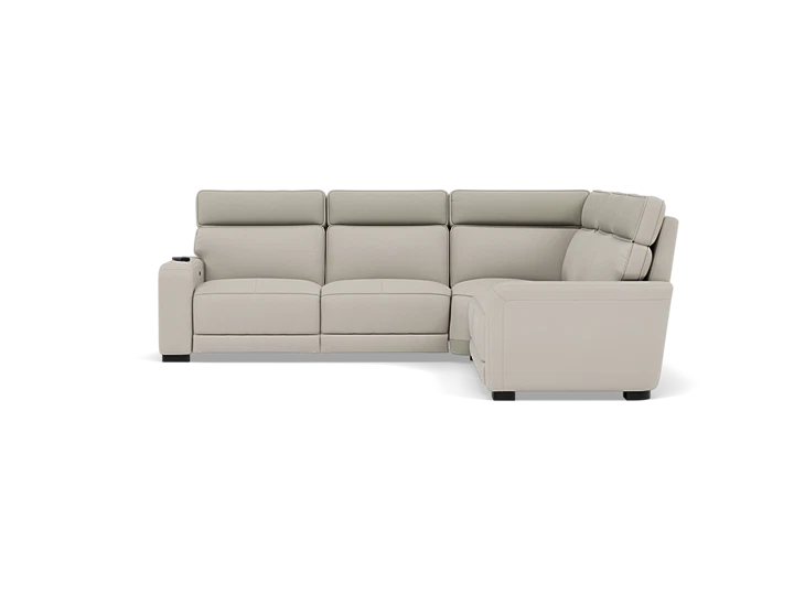 Percy Leather 5-Pc. Fully Loaded Wall Saver Modular With Immersive Audio, Heat And Massage