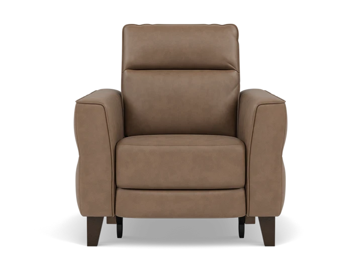 New York Leather Power Headrest Recliner