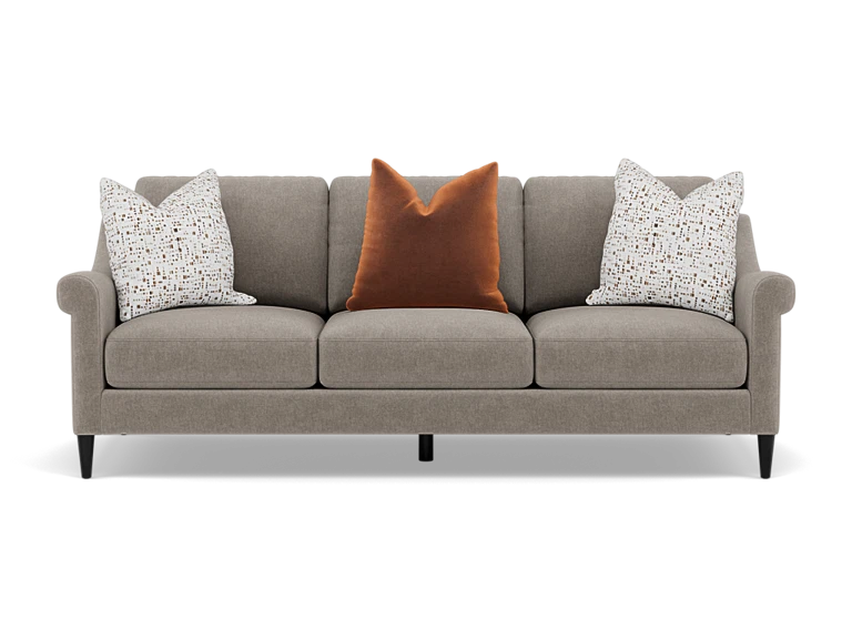 Hertz Sloped Roll Arm Sofa Plus With Three Pillows